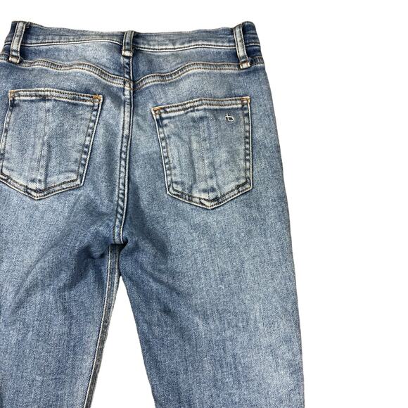 RAG & BONE Light Wash High Rise Ankle Skinny Distressed Carson Style Size 24 - Picture 4 of 6